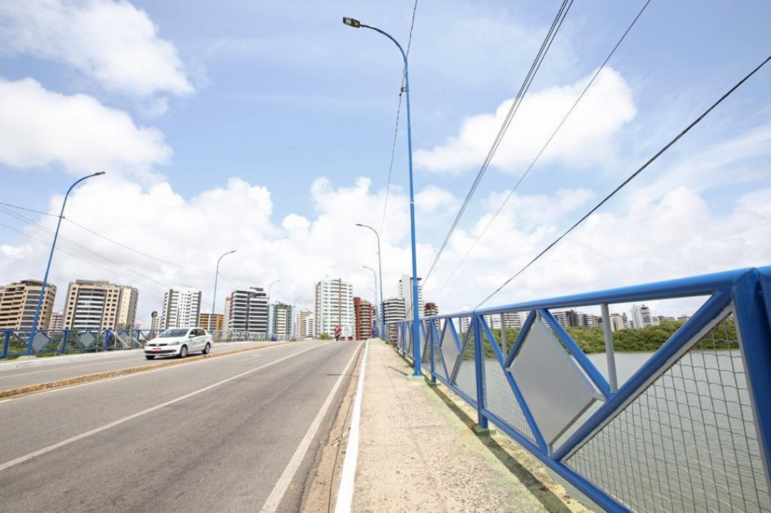 Prefeitura revitaliza passeios da ponte Godofredo Diniz; sentido Centro ficará em meia pista a partir desta quarta